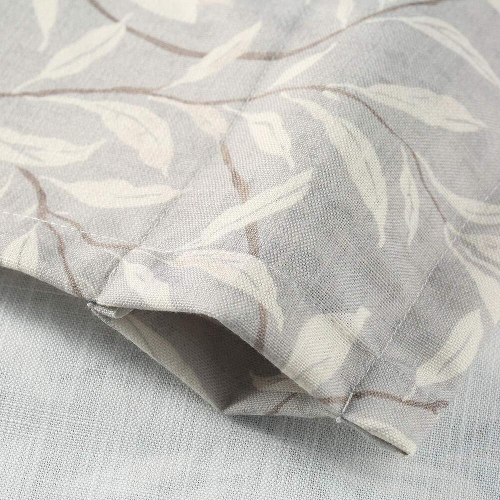 5008 18 x 18 Inch Country Rustic Grey Leaves Pattern Throw Pillowcases - Picture 8 of 9